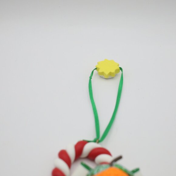 Santa's Pen Clay Dough Candy Cane Ornament Florida (Orange and Sunshine) - Picture 6 of 9